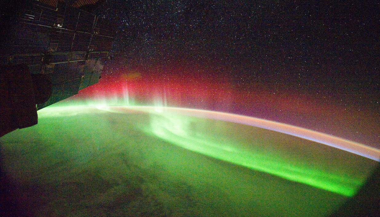 ISS aurora photo