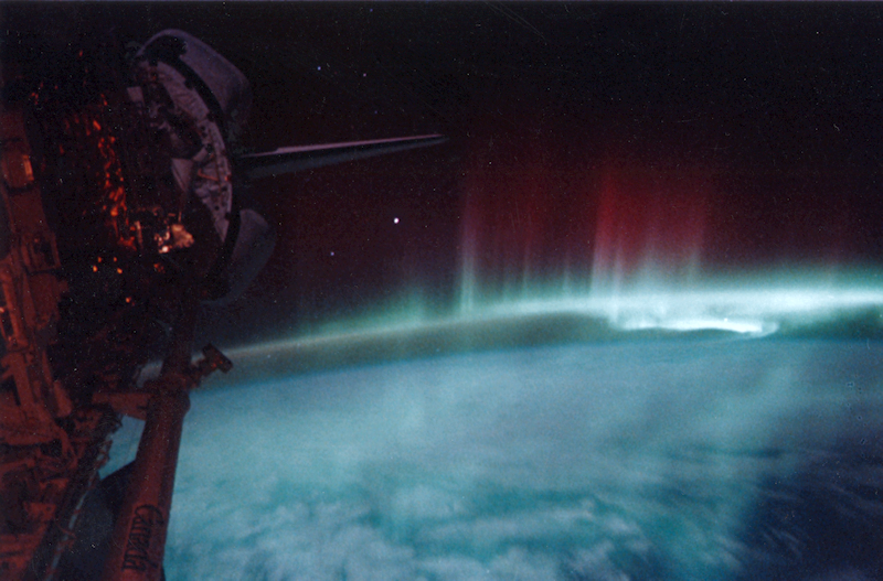 aurora from space