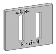 Double-slit diffraction geometry