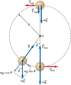 ball moving in vertical circle