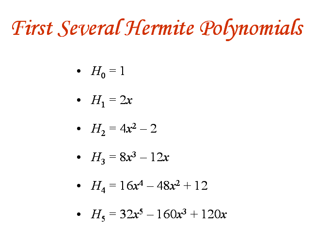 Hermite polynomials
