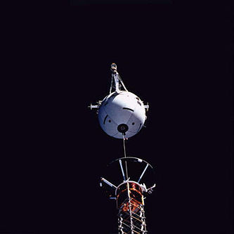 Space shuttle tethered satellite deployment photo