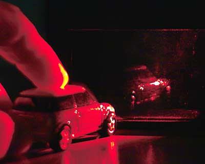 hologram of a toy car