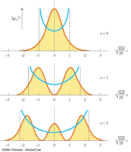 SHO probability densities