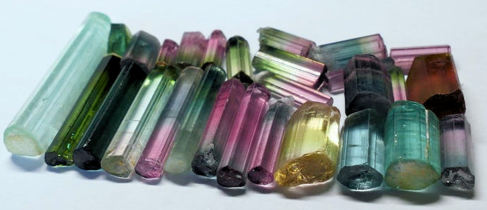 dichroic tourmaline crystals